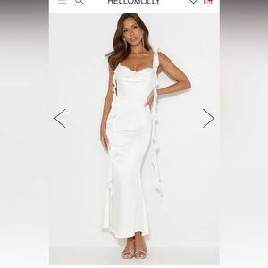 Hello Molly Romance High Satin Maxi Dress